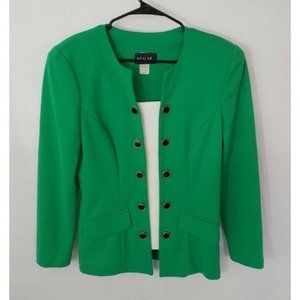 MHM Melissa Harper Women’s Size 10 Cocktail Top Shirt Blouse Padded Shoulders